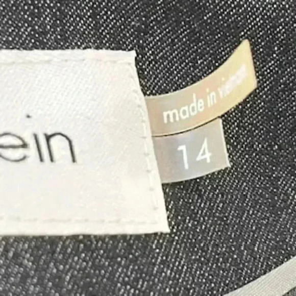 Calvin Klein Dark Gray Fully Lined Long Sleeve Suit Jacket Blazer Women’s Sz‎ 14 - Picture 10 of 11